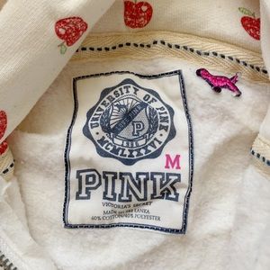 PINK Victoria's Secret Tops - Apple Print Fleece Hoodie PINK Victoria's Secret Tops - Apple Print Fleece Hoodie